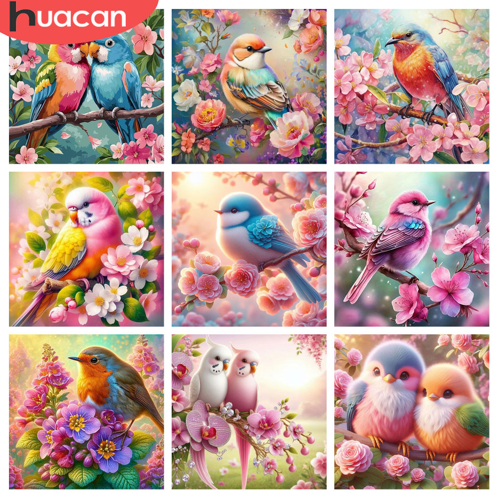 Embroidery Daisy - HUACAN Elmas Boyama Kuş Çiçek Hayvan