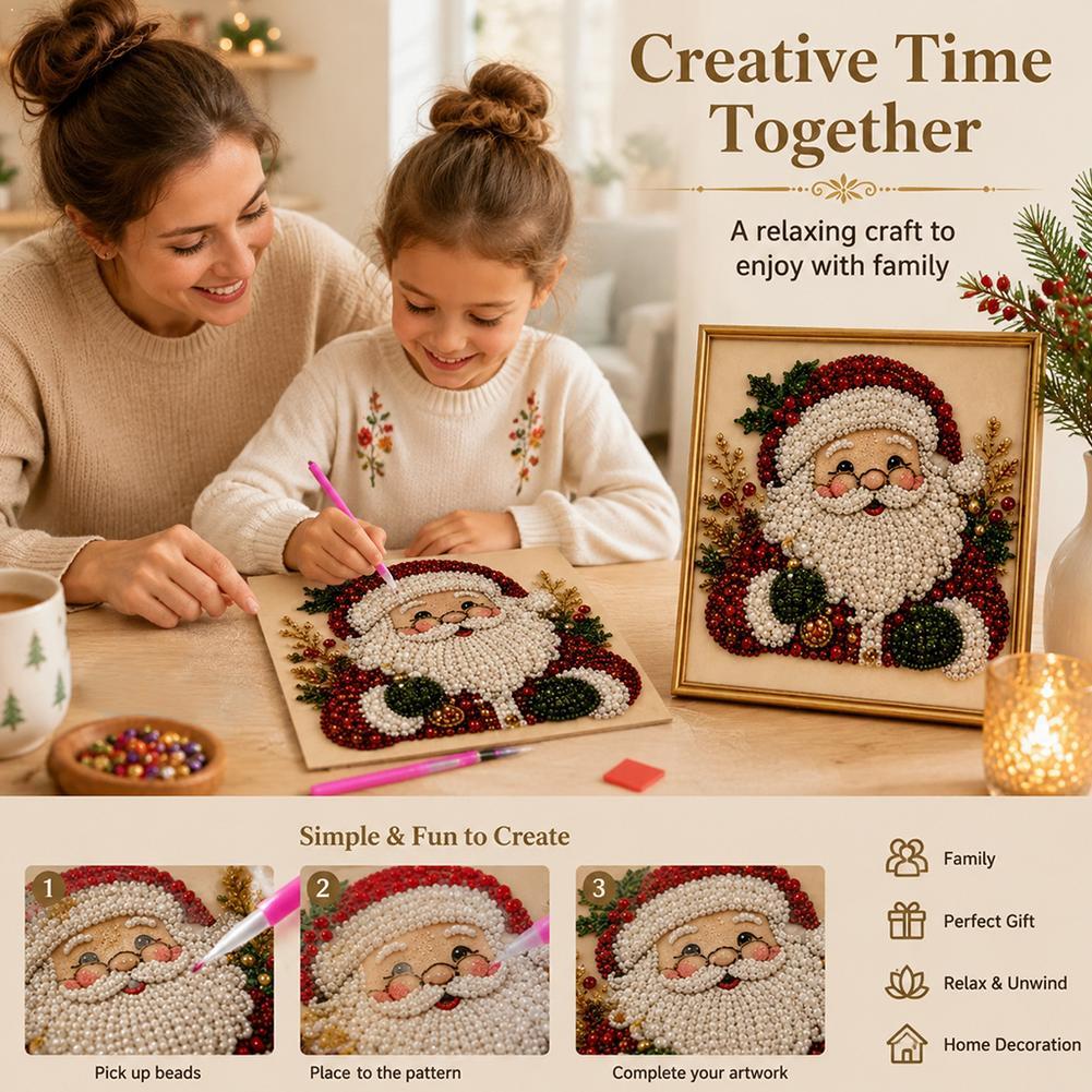Embroidery Beads - Noel Baba İnci Sanatı DIY Kiti