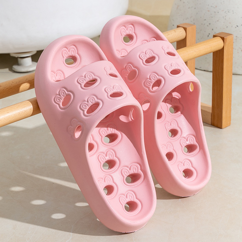 Embroidery Flat Shoes - Hızlı Kuruyan Drenajlı Banyo Terlikleri Kadın