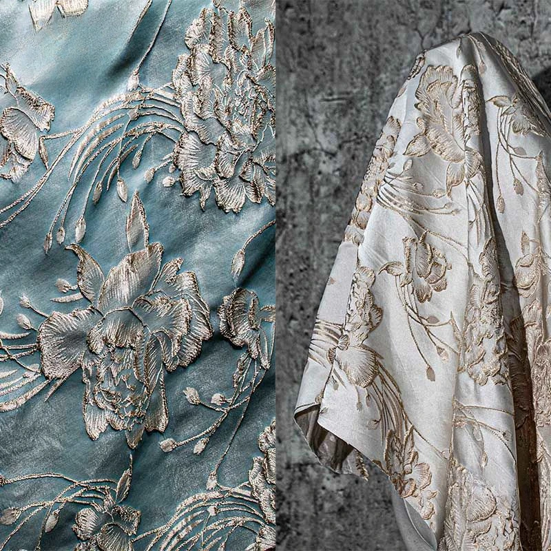 Embroidery Design 3D - Altın Gül Jakarlı Kabartma 3D Nakış