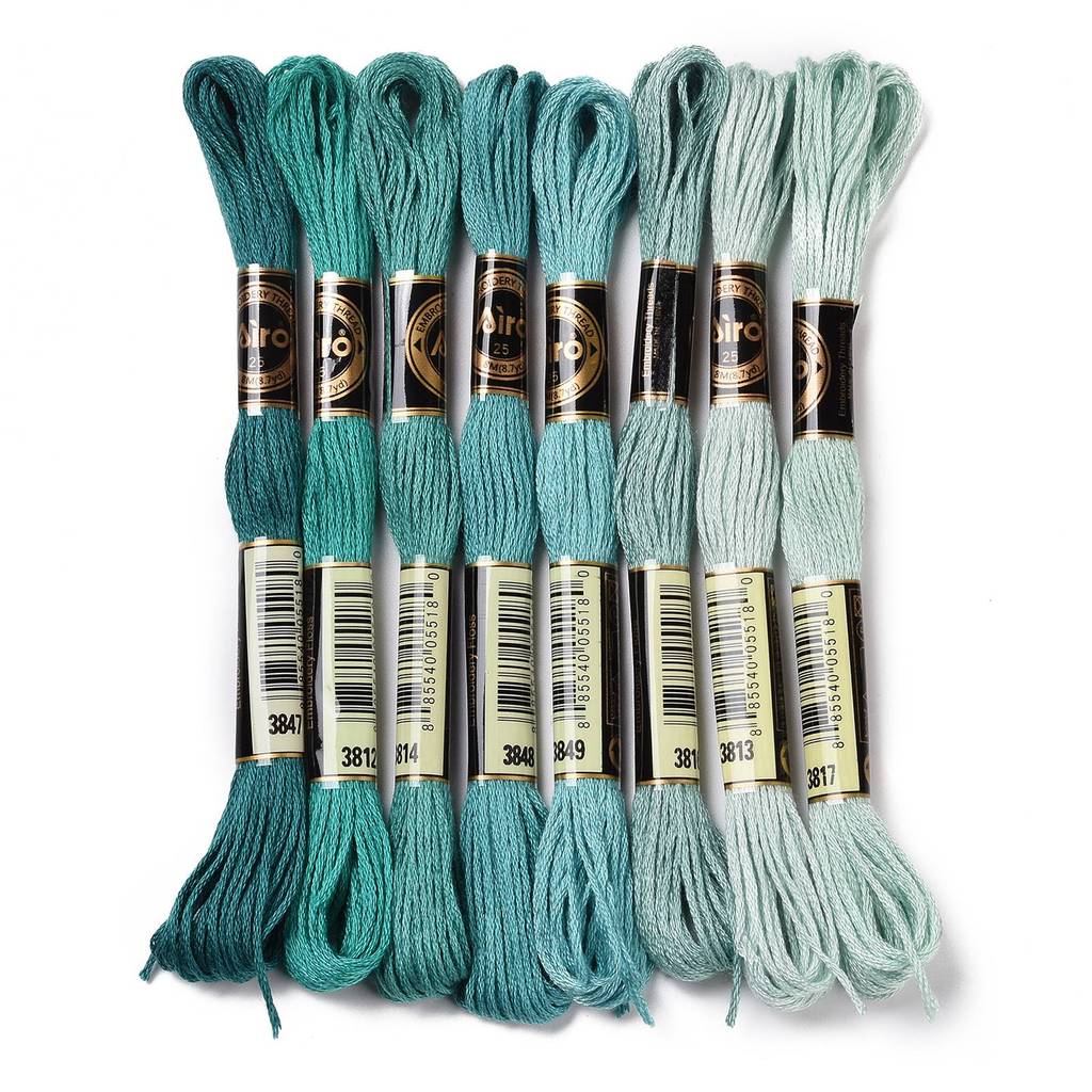 Embroidery Beads - 1 takım 8 iplik 0.5mm 6