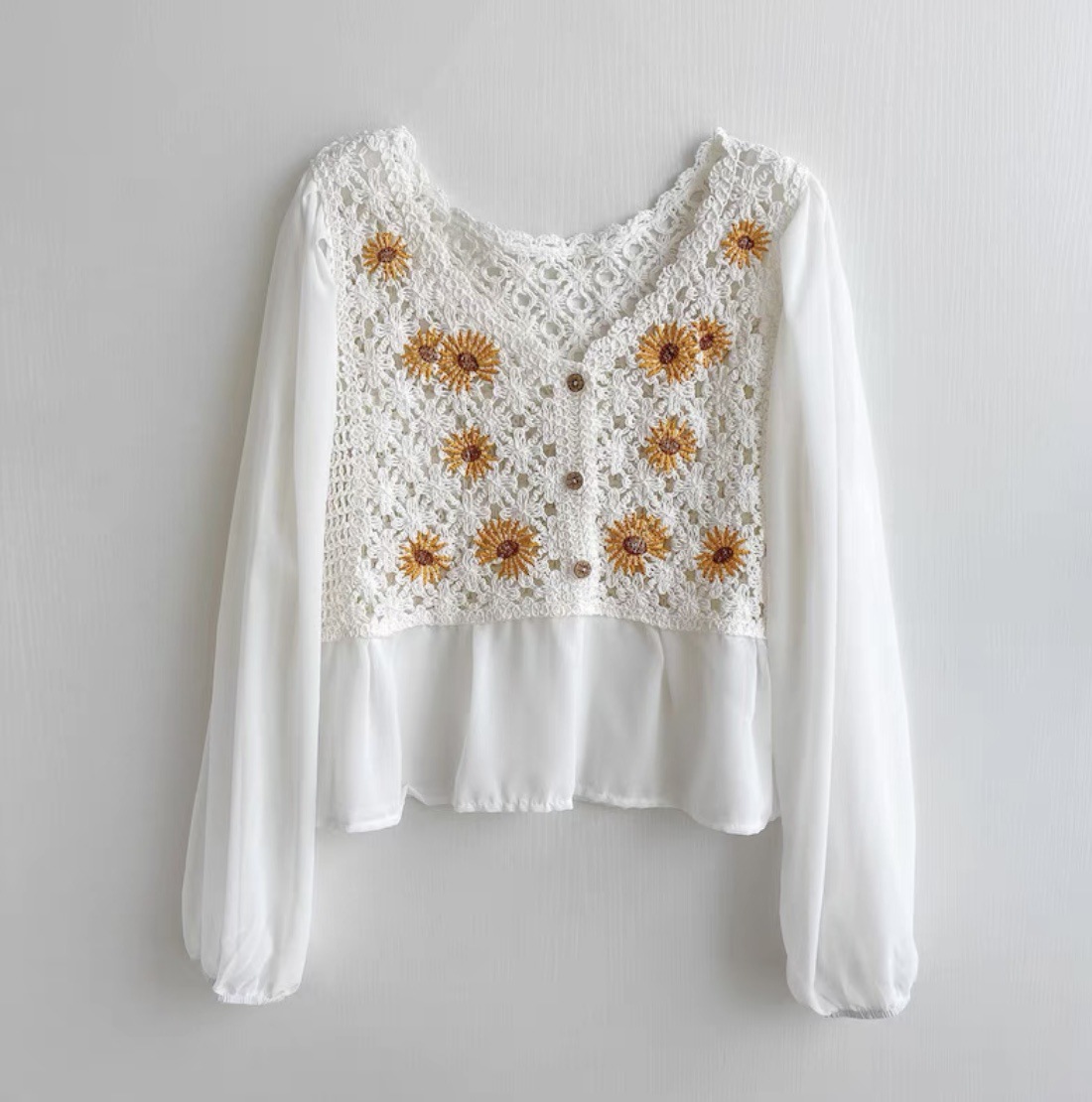 Tığ üst şifon çiçek nakış papa - Embroidery Daisy incelemesi ve fiyatı