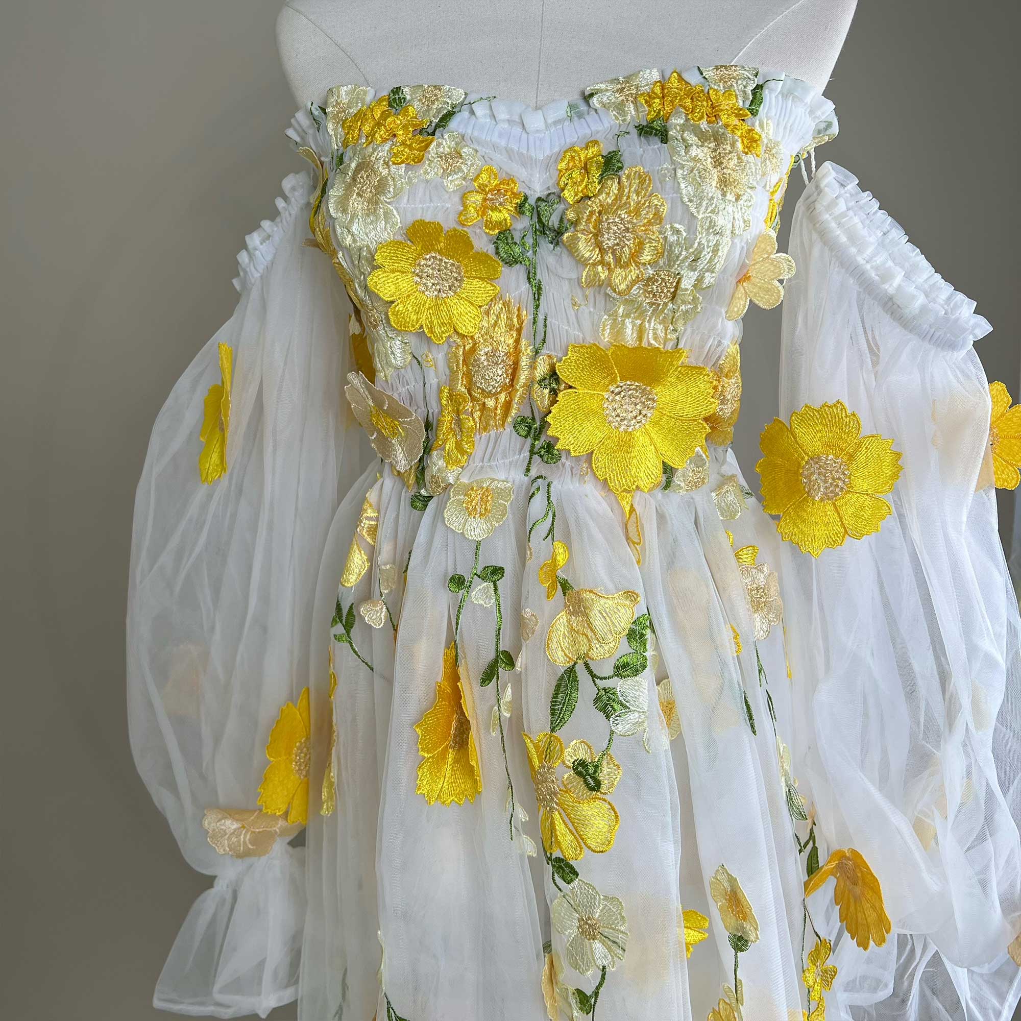 Don&Judy Renkli Organze Omuzla - Embroidery Daisy incelemesi ve fiyatı