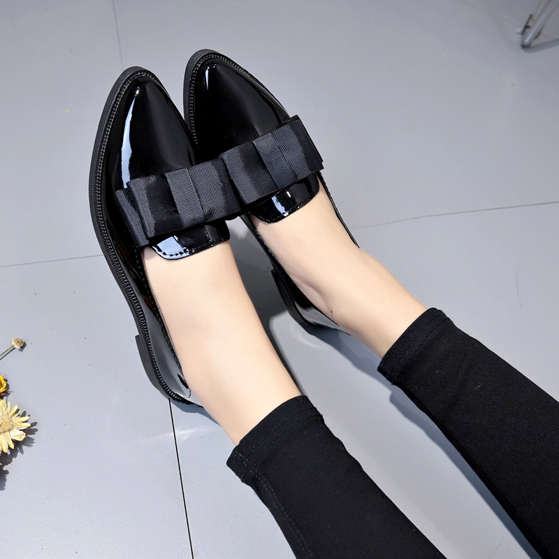 Siyah/Şarap Kırmızısı Rugan De - Embroidery Flat Shoes incelemesi ve fiyatı