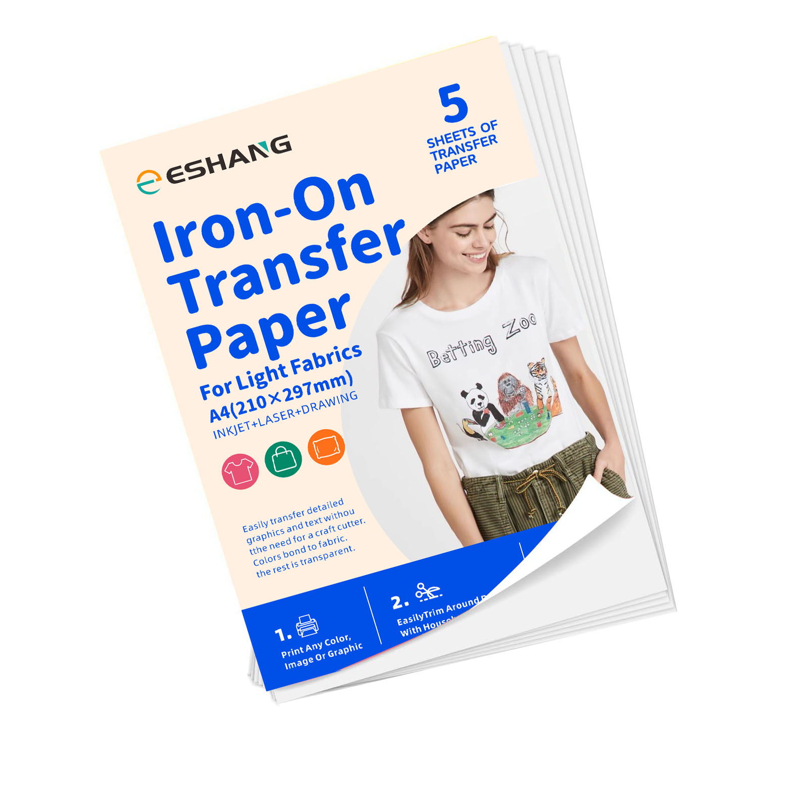 Tişörtler için 5 Yaprak A4 Isı - Transfer Paper Carbon incelemesi ve fiyatı