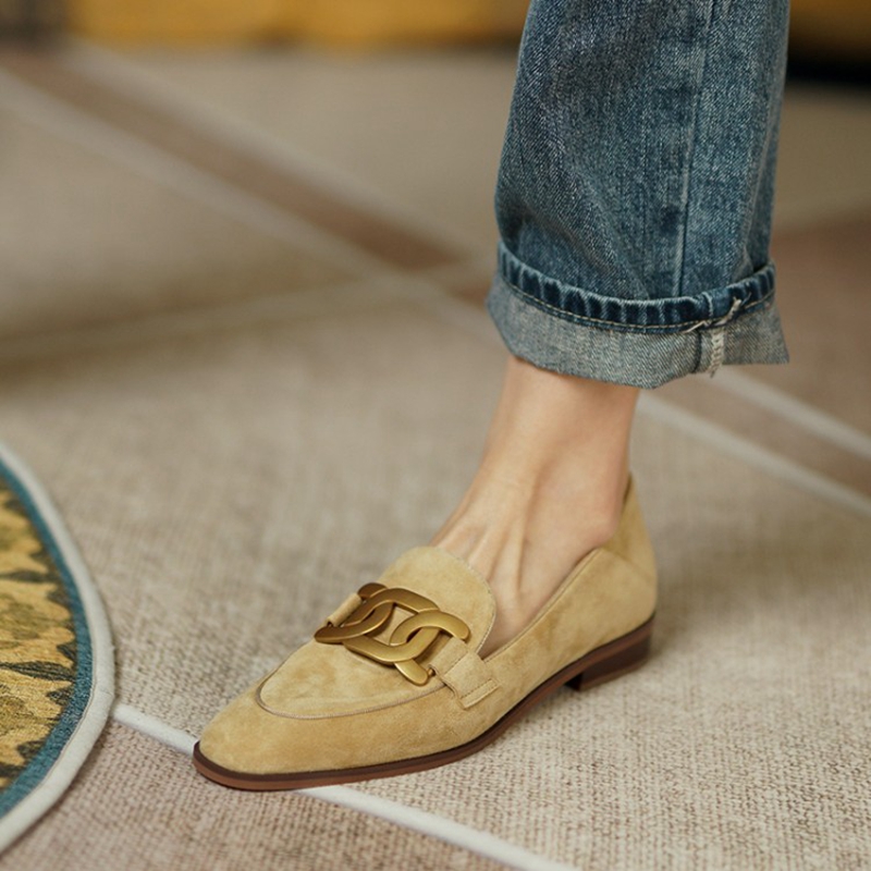 Süet deri kadın loafer'lar ilk - Embroidery Flat Shoes incelemesi ve fiyatı