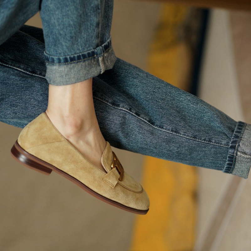 Süet deri kadın loafer'lar ilk - Embroidery Flat Shoes incelemesi ve fiyatı