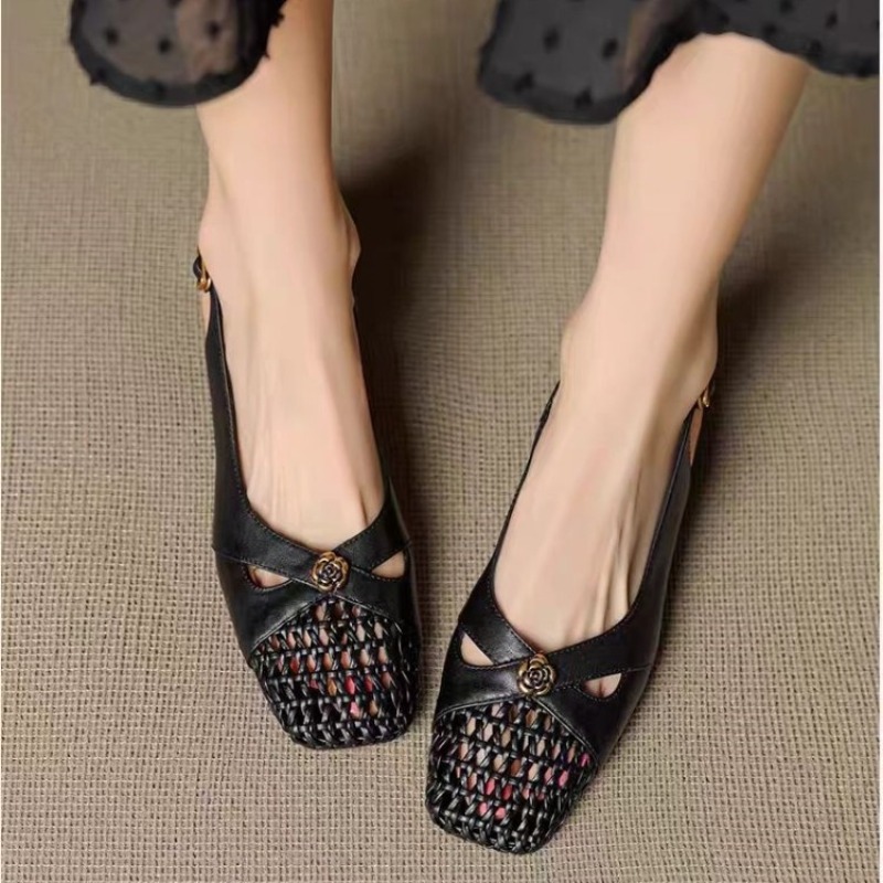 Kadın Fransız tarzı kapalı bur - Embroidery Flat Shoes incelemesi ve fiyatı
