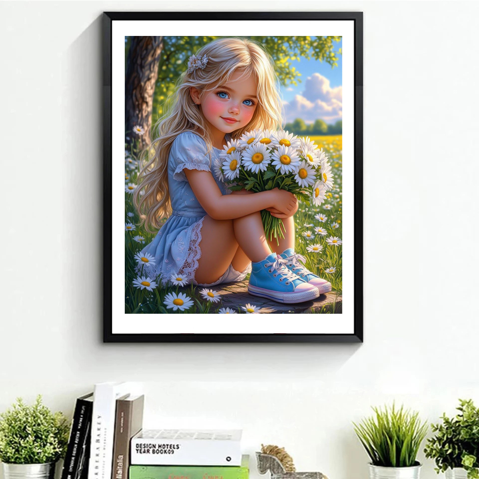 Çerçevesiz, 5D DIY Elmas Boyam - Embroidery Daisy incelemesi ve fiyatı