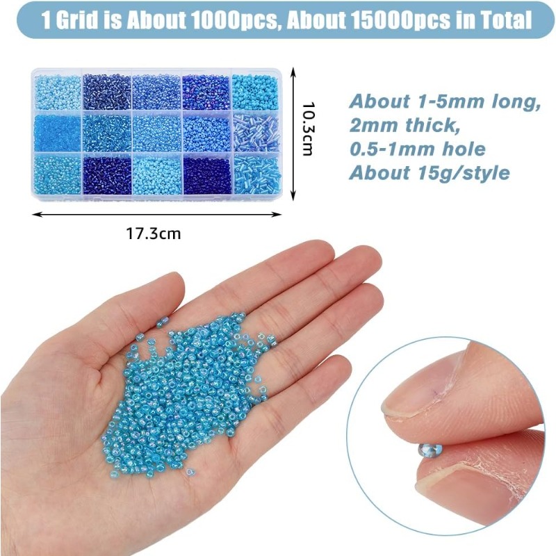 15000 Adet 15 Stilleri Mavi To - Embroidery Beads incelemesi ve fiyatı