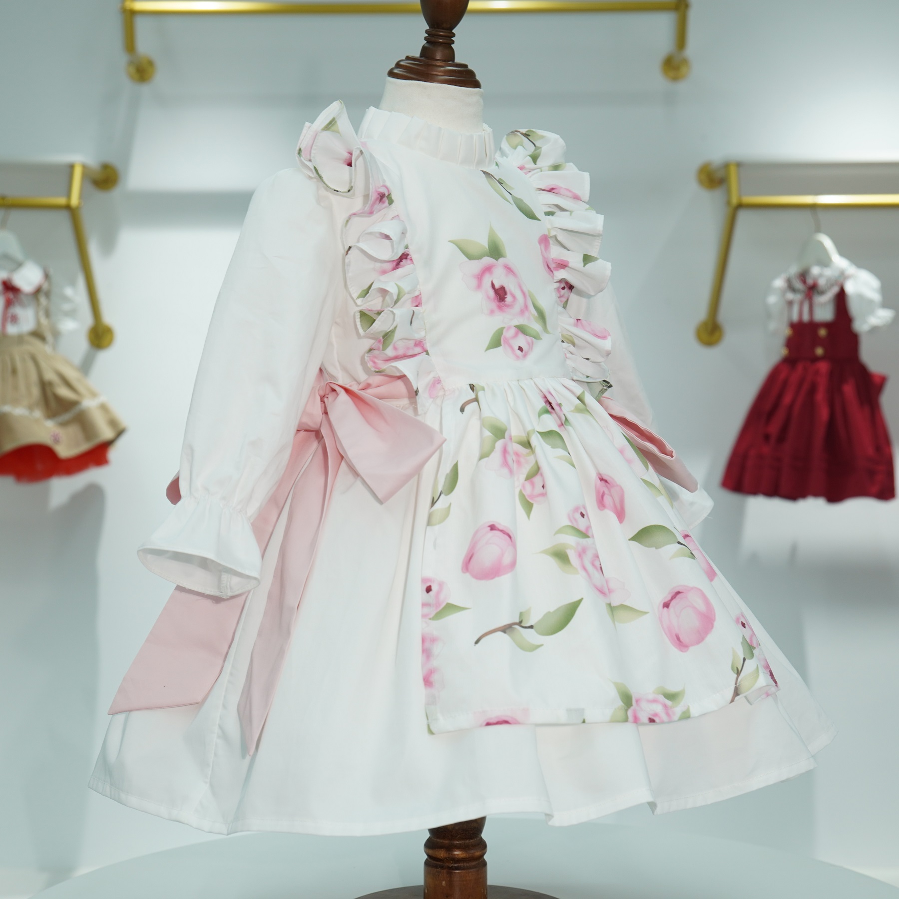 Bebek Kız Sonbahar Çiçek Baskı - Embroidery White Dress incelemesi ve fiyatı