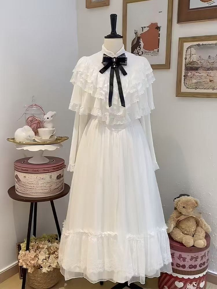 Japon Kısa Kollu Fiyonklu Dant - Embroidery White Dress incelemesi ve fiyatı