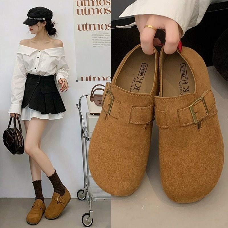 Kadın Süet Kapalı Topuklu Birk - Embroidery Flat Shoes incelemesi ve fiyatı