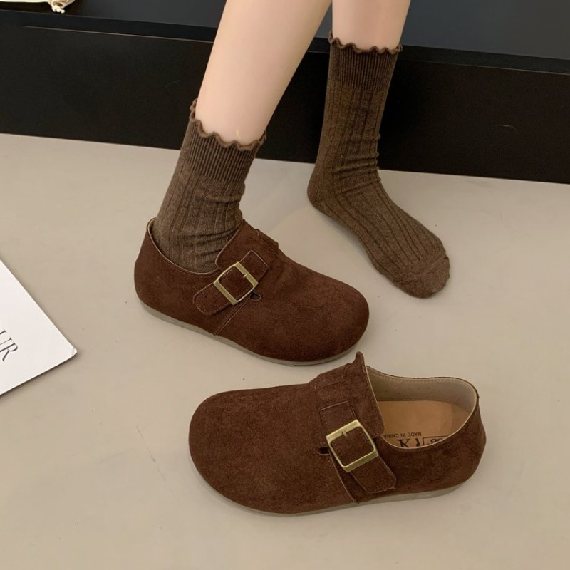 Kadın Süet Kapalı Topuklu Birk - Embroidery Flat Shoes incelemesi ve fiyatı